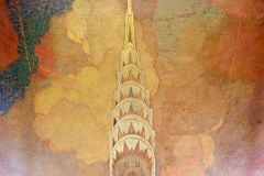 14 Chrysler Building Ceiling Mural Of Chrysler Building By Edward Trumbull